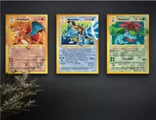 Set of 3 TCG Starters Evolution Walls Art pieces canvas wall home decor Portrait