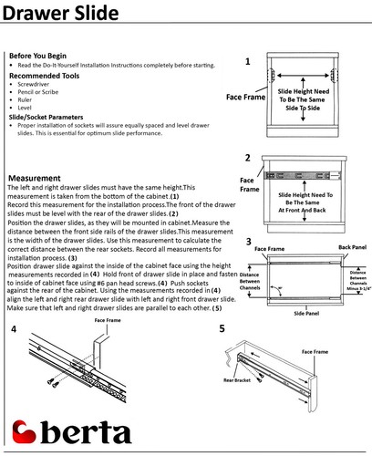 3 Pairs Full Extension 100-lb Ball Bearing Drawer Slides 8"-24" With Screws - Picture 58 of 96