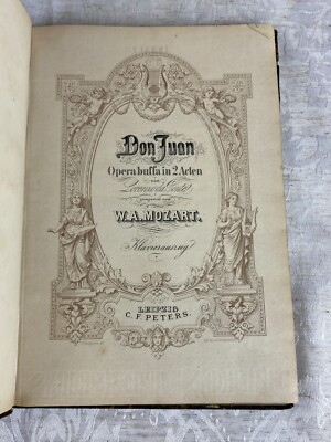 Antikes Notenbuch, Don Juan von Mozart Klavierauszug