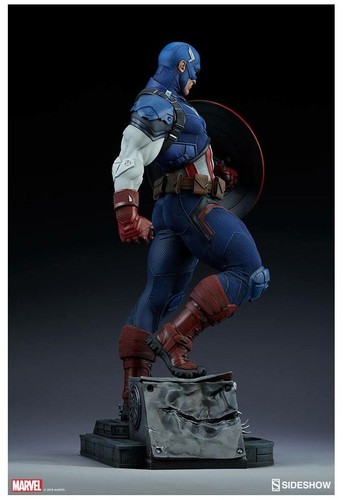 MARVEL Captain America Premium Format Figure 1/4 Statue Sideshow - Foto 9 di 18