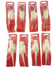 1 x 13cm clip ON beak clip GLITTER snowflake hair DECORATION in red/white kF 