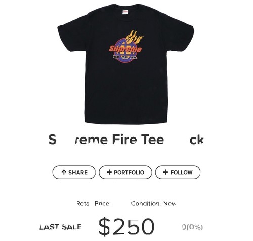 Supreme Fire Tee Supreme T Shirt | eBay