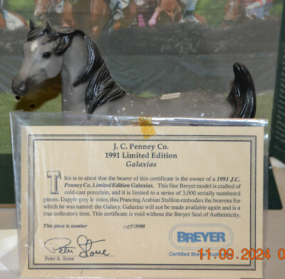 Breyer Horse 1991 JC Penneys LE GALAXIAS. COA included. Sham Mold