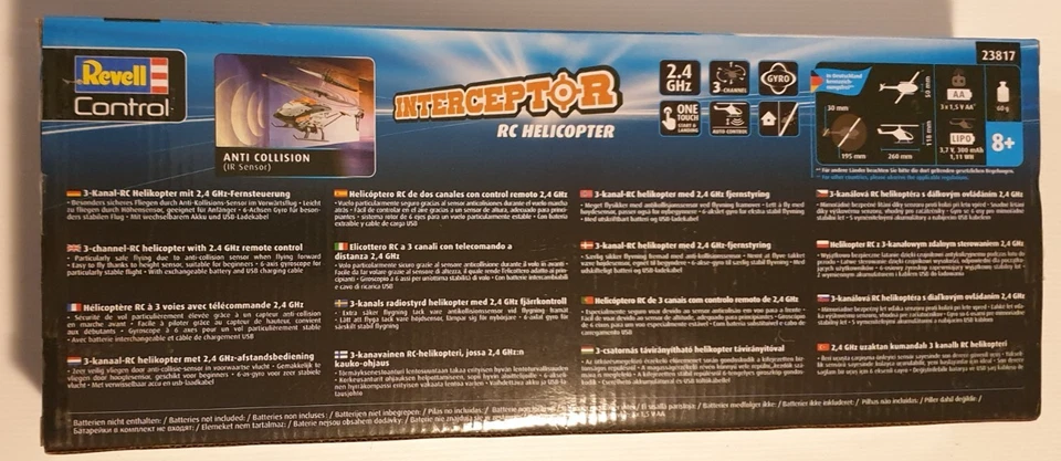 REVELL CONTROL Interceptor RC Helicopter 3Channel Indoor Helicopter NEW OPEN BOX - Image 2 of 4