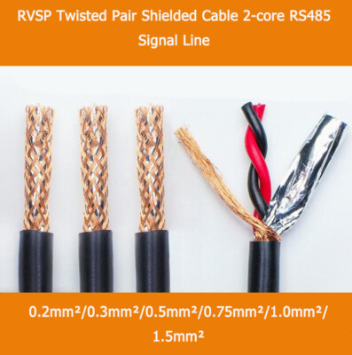 RVSP Twisted Pair geschirmtes Kabel 2-adrig RS485 Signalleitung 0,2/0,5 ...
