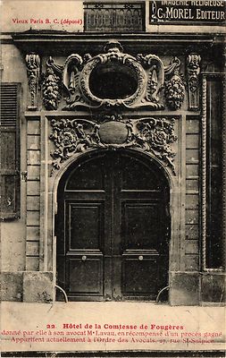 AK Paris 6. Paris - Hotel de la Comtesse de Fougéres (312933)