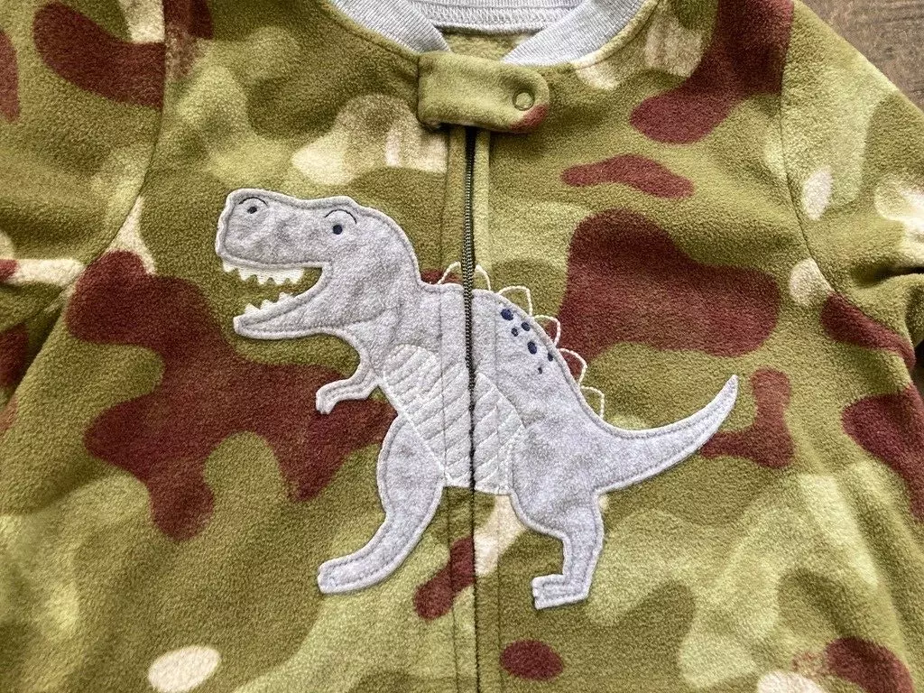 Dinosaur fleece pajamas sale