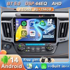 DAB+ Autoradio GPS Navi Android 14 PER TOYOTA RAV4 2013-2018 Car Play✅8GB+256GB✅