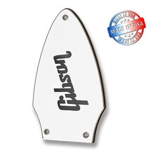 3 Ply White Truss Rod Cover for Gibson Flying V + Black Decal Made In USA