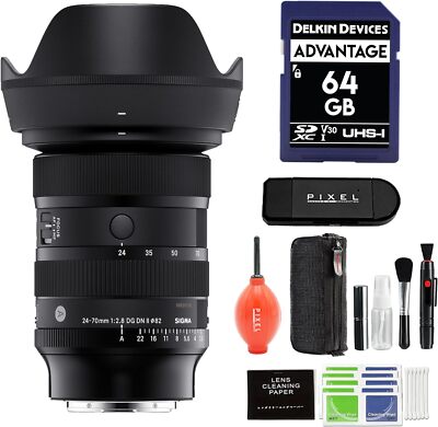 Sigma 24-70mm f/2.8 DG DN II ART Lens for Sony E w/ Accessories Bundle | 57A965