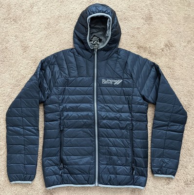 superdry core down jacket navy