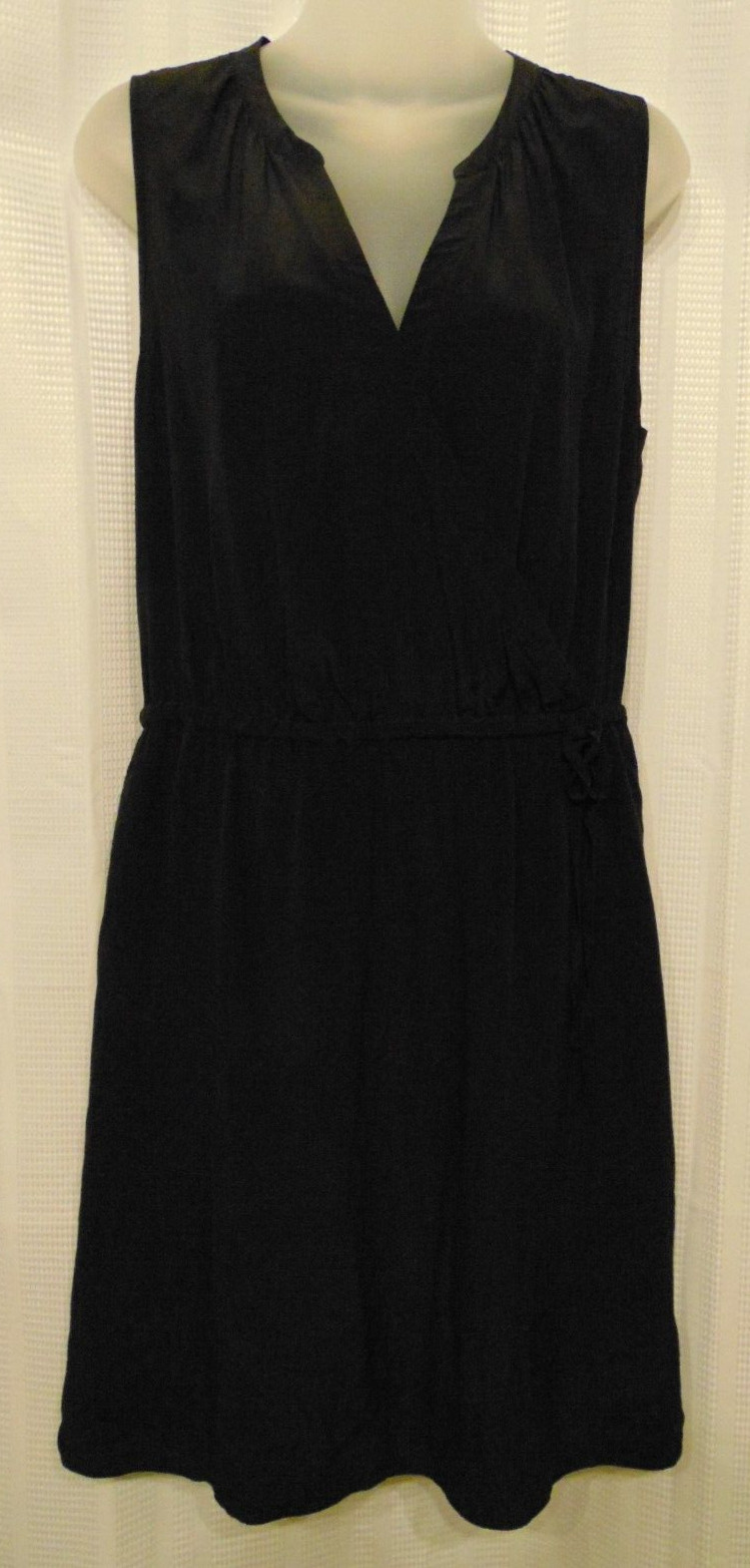 Cynthia Rowley basic black 100% silk sleeveless p… - image 1