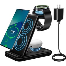 Wireless Charger for Samsung, 3 in 1 Fast Charging Station for Samsung Galaxy...
