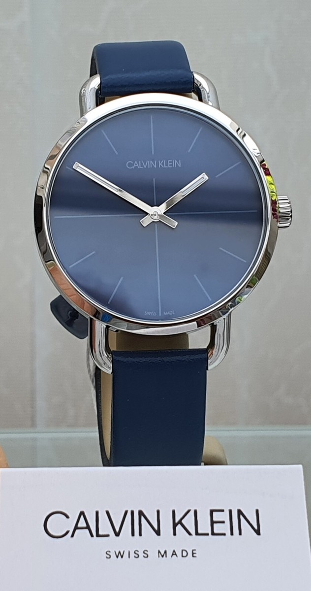 CALVIN KLEIN Swiss Made Ladies Watch Blue leather strap RRP CALVIN KLEIN Swiss Made Ladies Watch Blue leather strap RRP