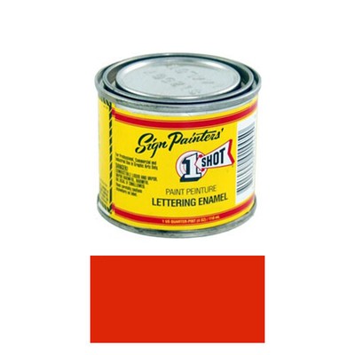 1/4 Pint 1 Shot 102L FIRE RED Paint Lettering Enamel Pinstriping One Shot