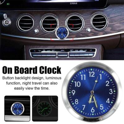 1 x Taschenuhr kleine Mini-Leuchtquarz-Analoguhr zum Aufkleben für Auto J7A3