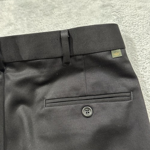 Dockers Premium Flat Front Relaxed Fit Dress Pants Men 32 x 30 Black Formal - Picture 6 of 11