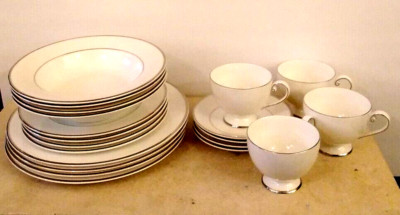 MIKASA Cameo Platinum 5 pcs Place Setting-4 Sets Plate Platinum