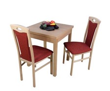 3tlg. Tischgruppe, Essgruppe 3tlg. in 7 Farben, Esstisch ausziehbar