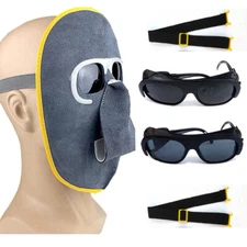 Portable Front Protected Leather Lens Glasses Welder Welding Hood Helmet Mask K