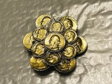 Vintage 1979 Belt Buckle - Vintage US Coin Cluster