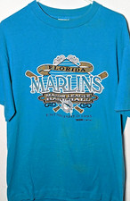 Vintage Florida Marlins Shirt Large single stitch USA made Miami 90's