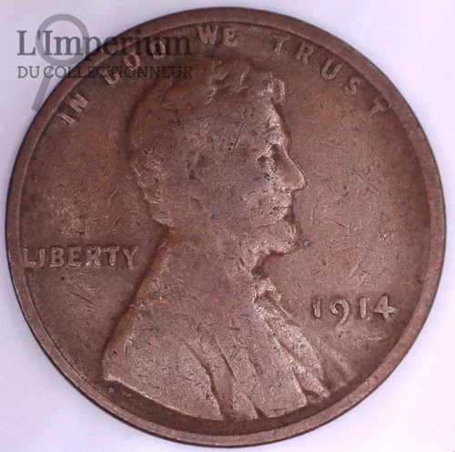 1914 Lincoln Wheat One Cent Fine Details