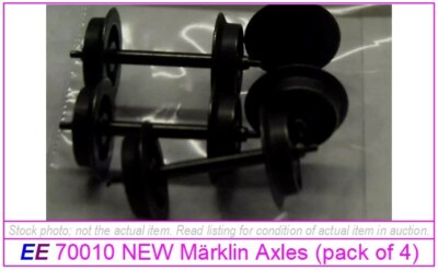 NEW 70010 Märklin Stepped End Axle Wheelsets  various Coaches, Pk of 4 Wheelsets