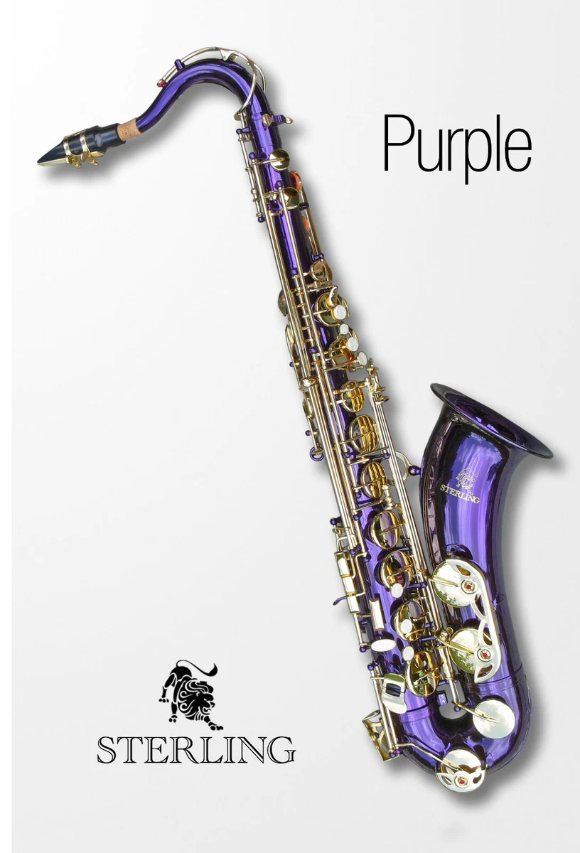 Purple Tenor Sax STERLING Pro Bb Saxophone With Case and