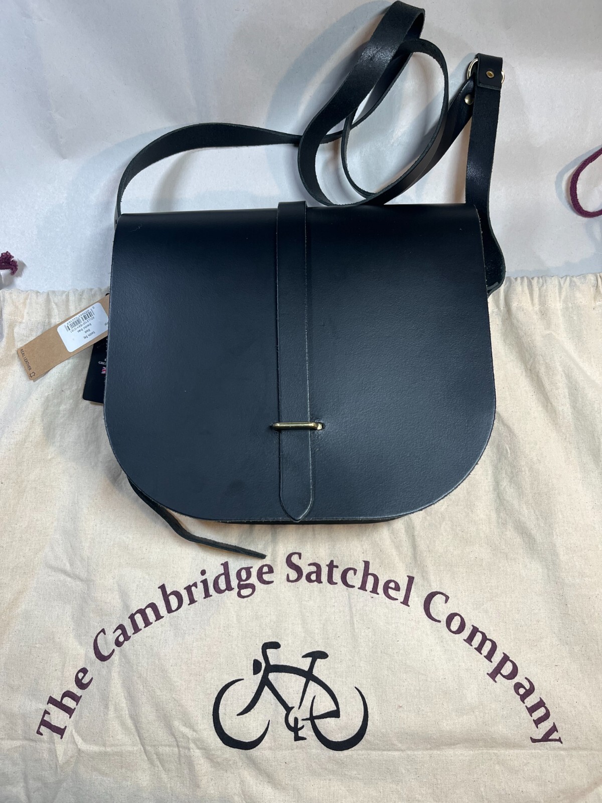 NWT The Cambridge Satchel Company Saddle Leather Bag Large Black SOLD OUT