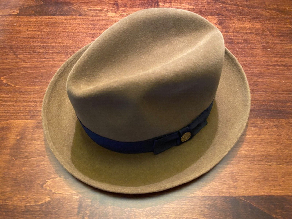 Stetson Runabout Pro Wool Fedora Hat Brown SMALL- EUC