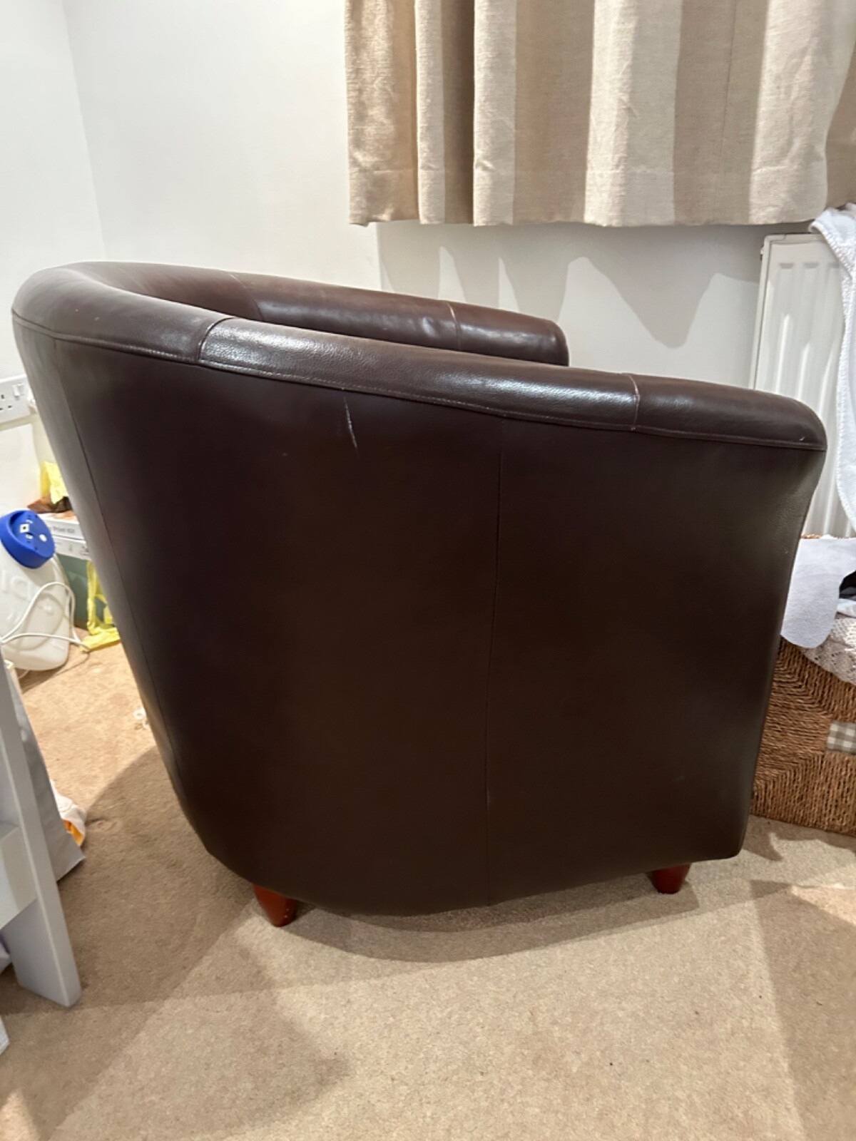Real Leather Tub Chair from Marks and Spencer eBay