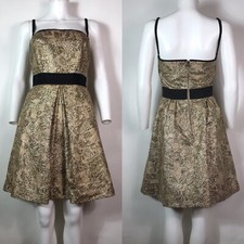 Vtg Dolce & Gabbana D&G Brown Metallic Dress XS