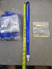 LOT 30 pieces 4.25" by 3.5" ID Plastic Badge Holder Card protector w/ Lanyard