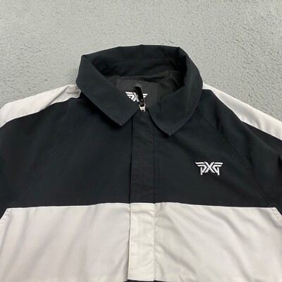 PXG Parsons Extreme Jacket Mens Small Black White Windbreaker