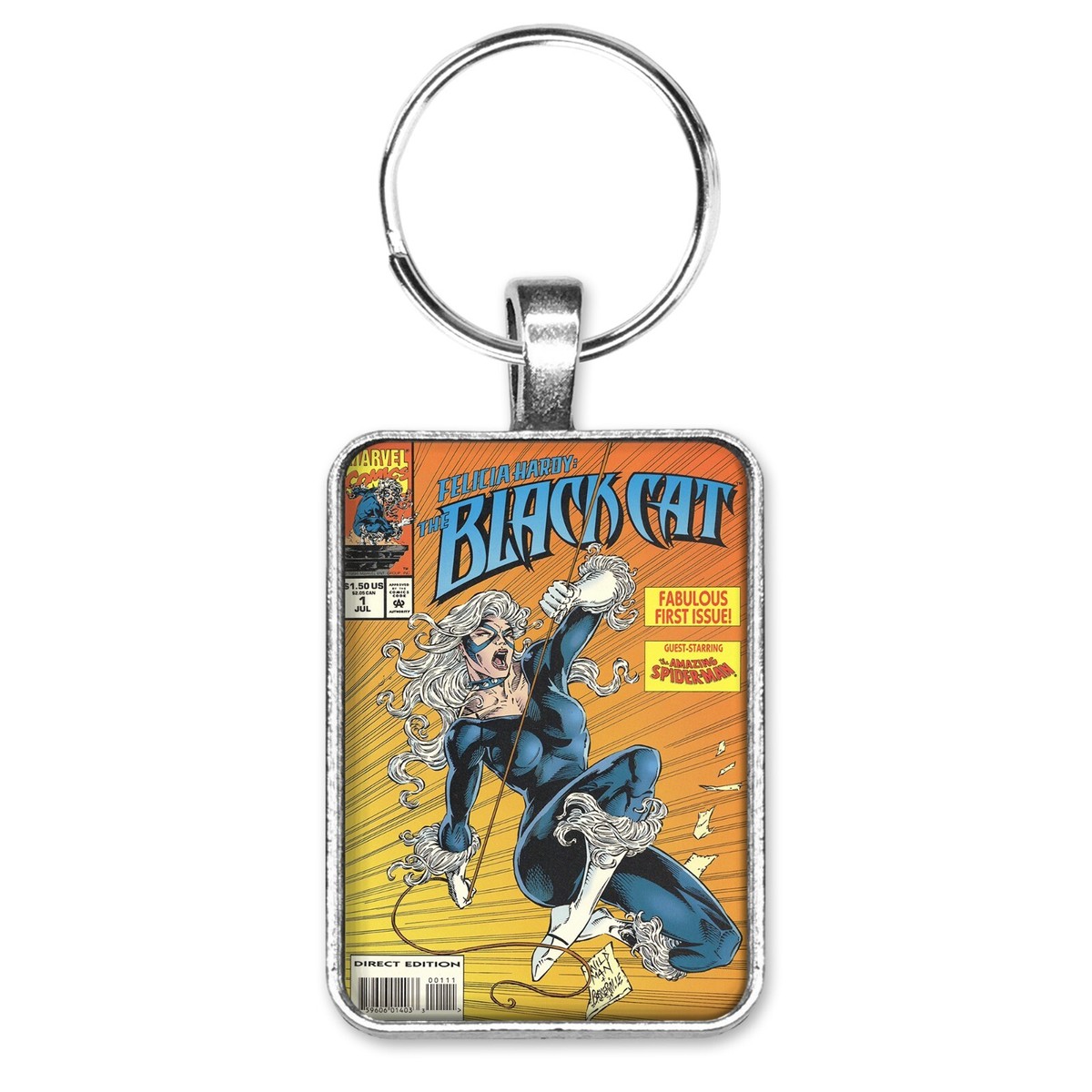 FELICIA HARDY THE BLACK CAT #1 Cover Key Ring or Necklace 1st Mini