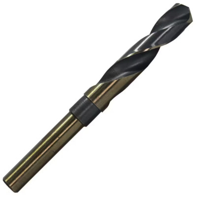 25/32 In. High Speed Steel Twist Black and Gold Reduced Shank Drill Bit with 1/2