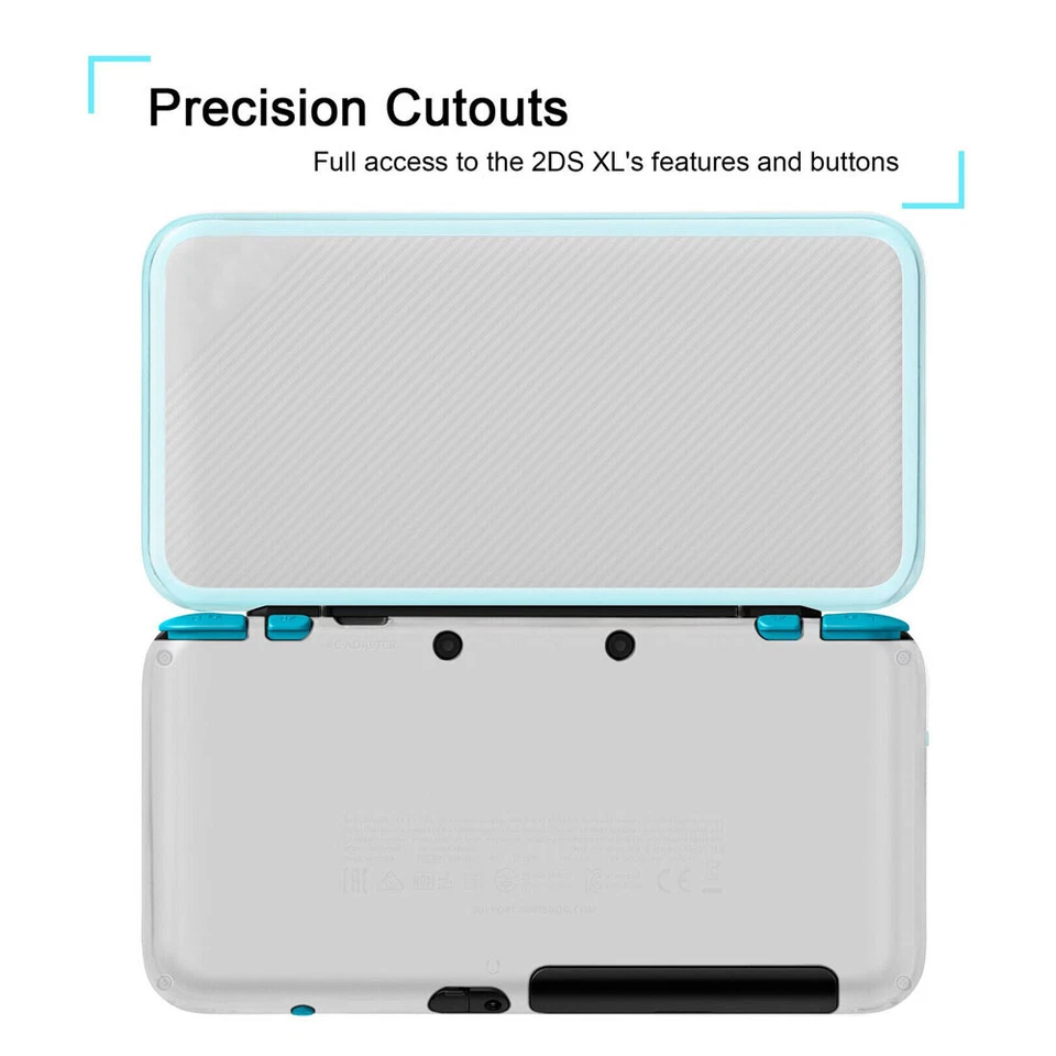 For New Nintendo 2DS XL/LL Clear Crystal Hard Shell Protective Skin Case Cover - Image 2 of 4
