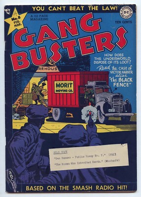 Gang Busters Golden Age #8 VG+ 4.5 - Phil Evens file copy - DC Publishing 1949
