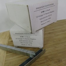 C08 71 Series Staples Lot of 2 3/8 inch Crown 1/2 inch Legs Galvanized AC12