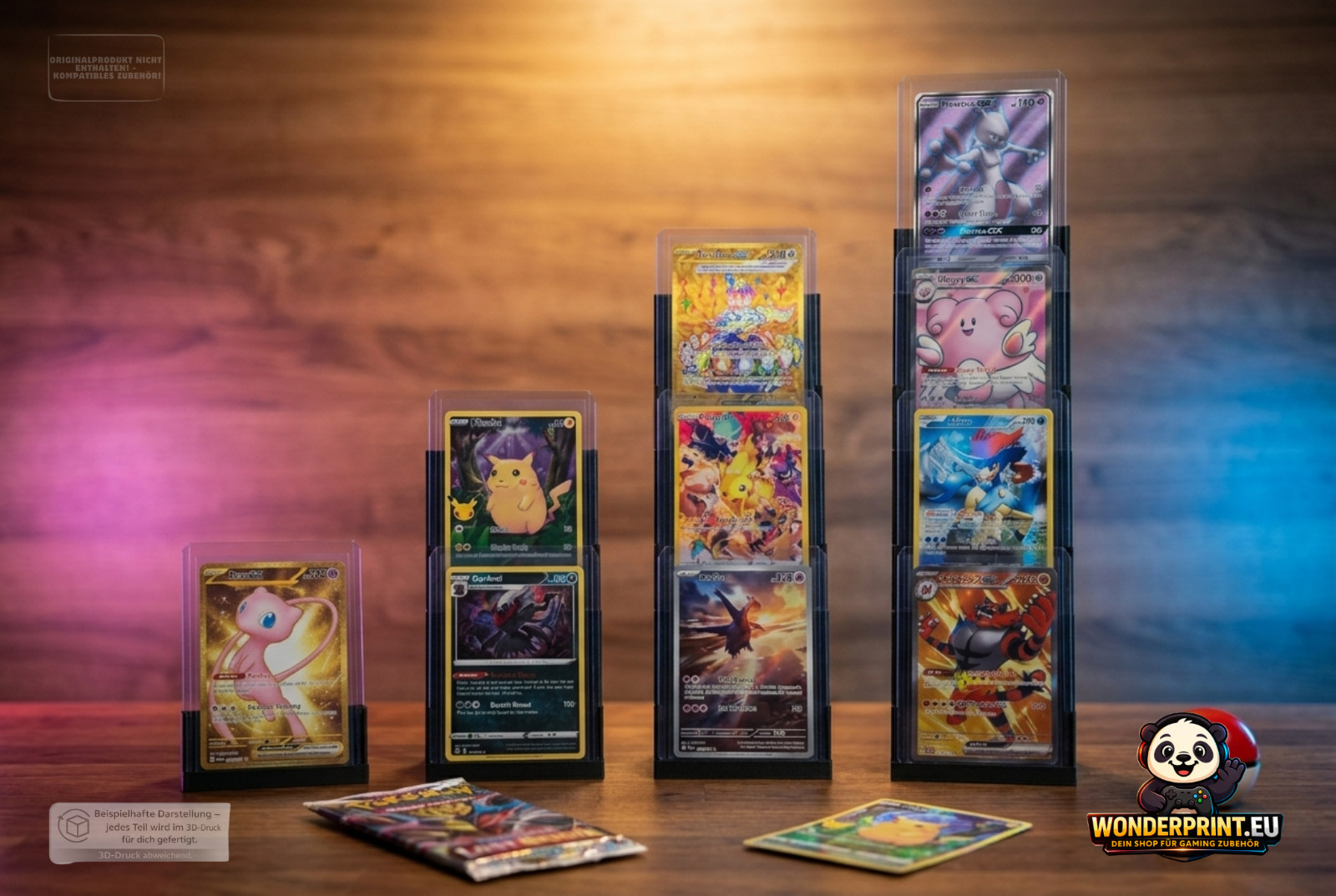Display Ständer passend für Pokémon Toploader TCG Stand Karten Halter Display