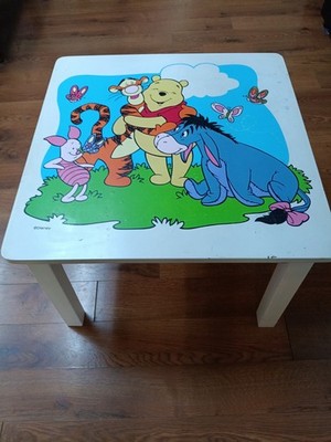 Vintage P.J Kids Disney Winnie The Pooh Children's Wooden Table Tigger Piglet