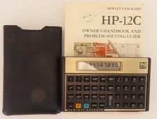 HP 12C Financial Calculator HP12C with Soft Case and Owner's Handbook - Tested