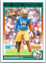 #388 Grayson Murphy RC 2024 Score Football Base Miami Dolphins