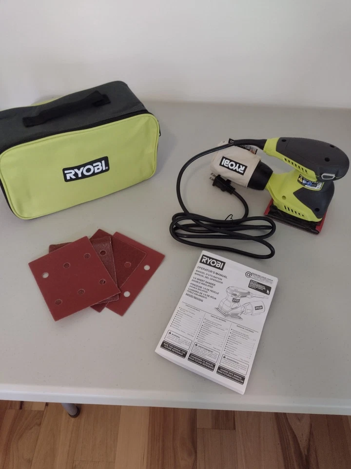 СОВЕРШЕННО новый * Ryobi S652DGK 1/4 лист отделки шлифовальный набор (сумка для инструментов включена)  - Изображение 2 из 4