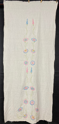 Vintage Kunsthandwerk glorreiche Crewel Stickerei Blumen Wandbehang Panel 190x85 cm