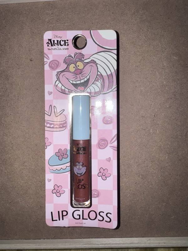 Disney Alice in Wonderland Cheshire Cat Lip Gloss Pink Shimmer Liquid 0.07 fl oz
