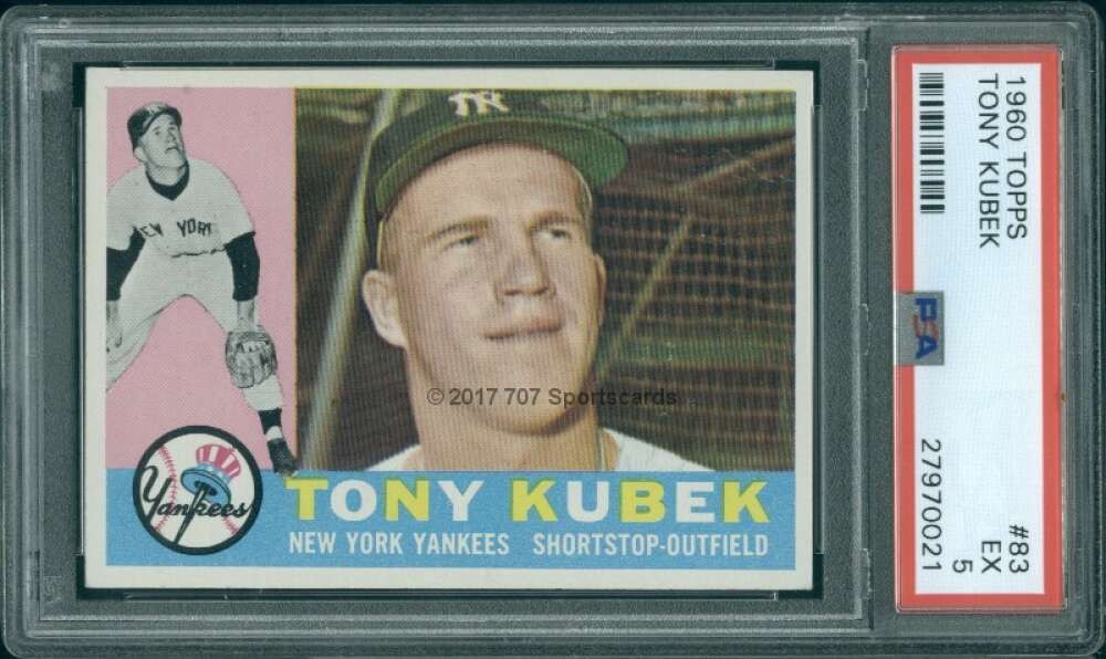 1960 Topps #83 Tony Kubek PSA 5 Yankees  (0021)