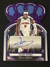 2022 Panini Crown Royale JALEN DUREN Purple Rookie Auto /25 RC #RCA-JLD RARE SSP