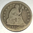 Photo of a 1856-P Seated Liberty Quarter from an eBay sale